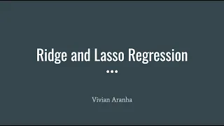 Part 2 Ridge and Lasso Regression Implementation in Python