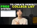 steal this FREE system to create the PERFECT COLLEGE LIST
