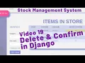 19 HOW TO DELETE DATA IN DJANGO WITH CONFIRM PROMPT - STOCK MANAGEMENT SYSTEM