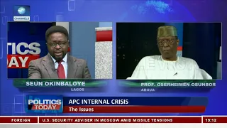 discussing apc internal crisis with prof osunbor politics today 