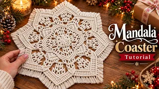 DIY Mandala Coaster | Full Step-by-Step Macrame Tutorial