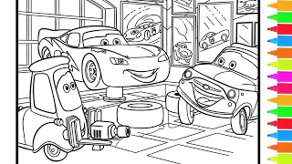 Disney Pixar Cars Lightning Mcqueen Tuner Cars Coloring Book Pages