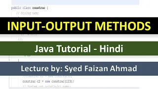 INPUT AND OUTPUT IN JAVA JAVA INPUT OUTPUT METHODS USE OF SCANNER CLASS SCANNER CLASS IN JAVA