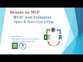 Dynamo for MEP Space Type and Space Settings