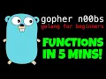 GOLANG FUNCTIONS IN 5 MINUTES Go func Tutorial for Beginners