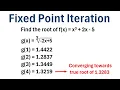 The Fixed Point Iteration Method Step-by-Step Example