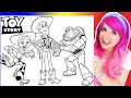 Coloring Toy Story Woody Buzz Jessie Disney Pixar Coloring Pages Prismacolor Markers