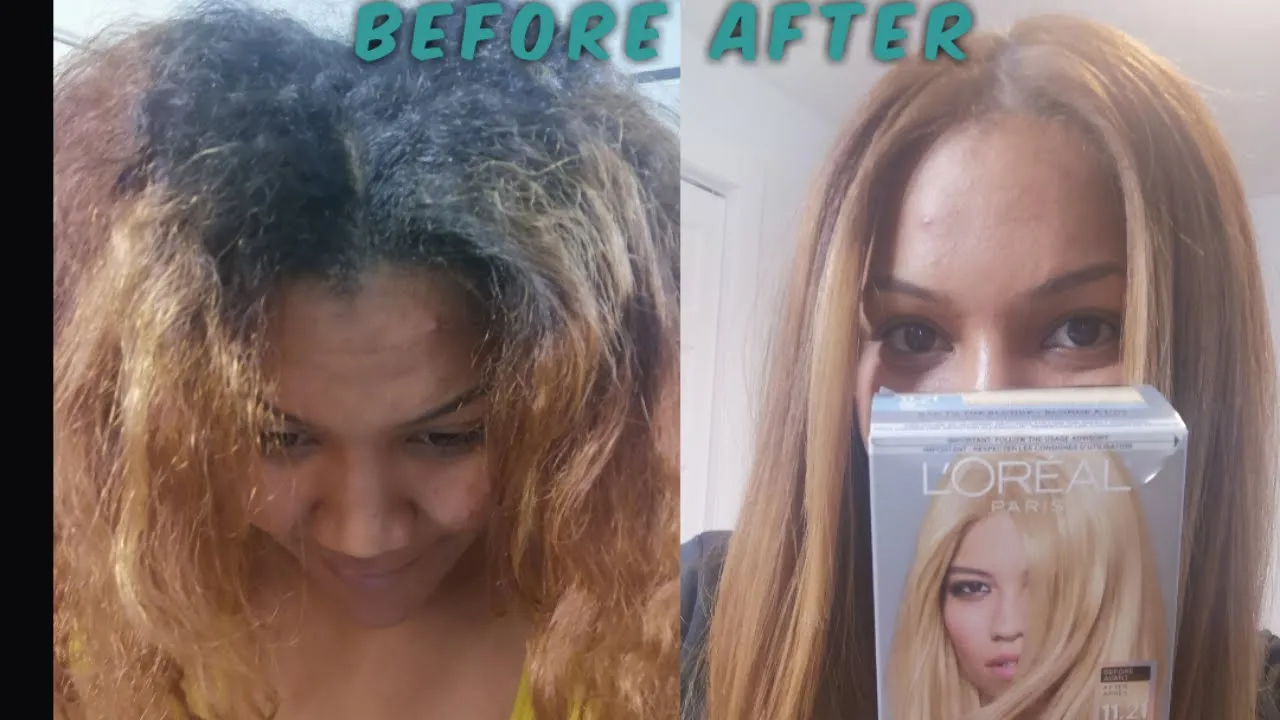 coloring my hair again with LOREAL 6.0 dark blonde