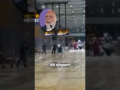 विकास के दावों के बीच Delhi की IGI Airport का ये हाल! 😱 #igiairport #bjpexpose #modi #waterlogging