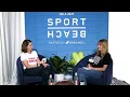 Christine Guilfoyle SeeHer and Robyn Freye of Stagwell in the SPORT BEACH Clubhouse Content Studio