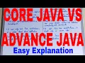 Core Java and Advanced Java Difference Difference between Core Java and Advanced Java Java