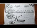 Download Lagu How to draw rainy season scenery/Rainy season drawing easy for kids/Rainy season drawing with pencil