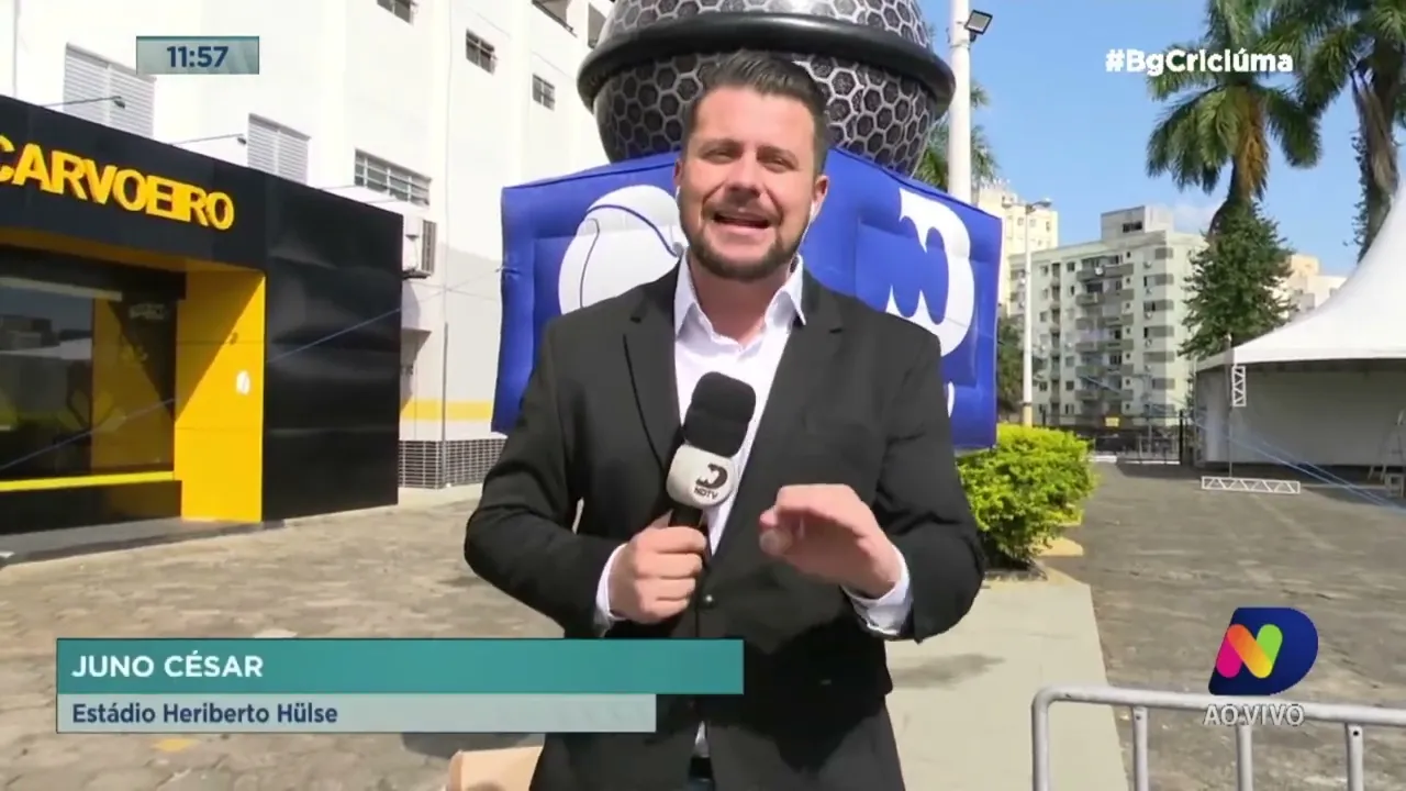 BG Criciúma faz série de entradas ao vivo do Estádio Heriberto Hülse e sorteia camisas do Tigre