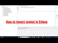 How to Import Java Project In Eclipse