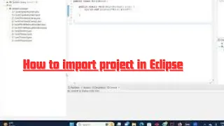 How to Import Java Project In Eclipse