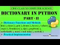 Dictionary in Python Part 2 CBSE Class 11 Computer Science