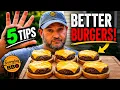 5 Tips to BEST BURGERS Make the best Homemade Grilled Burgers using these tips