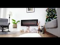 Costway 36 inch Recessed and Wall Mounted Electric Fireplace Insert with Realistic Flame