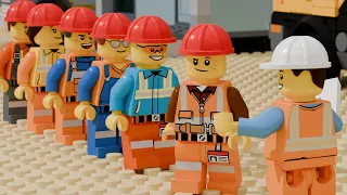 Lego Construction Site (Skyscraper Building, Crane, Excavator)