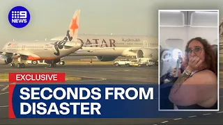 Passengers left shaken after near-miss between planes at Sydney Airport 9 News Australia