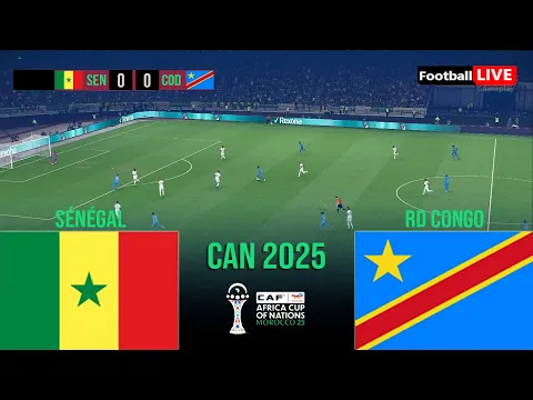 Video Thumbnail: SÉNÉGAL vs RD CONGO - Coupe d'Afrique des Nations 2025 Match aujourd'hui |PES