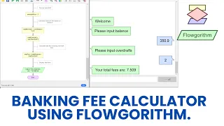 Banking Fee Calculator using Flowgorithm
