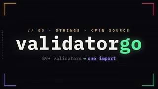 I Built validator js for Go 89 String Validators