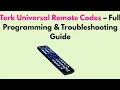 Terk Universal Remote Codes - Full Programming Troubleshooting Guide