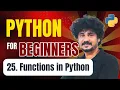 Python for Beginners 25 Functions in Python