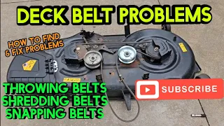 All Mower Deck Belt Issues Solved Deck belt breaking or jumping off