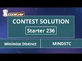 Minimize Distinct MINDSTC Starter 236 CodeChef Solution