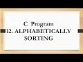 prg12 Alphabetical sorting passing array as argument to function
