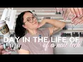 Day in the life of a nail tech Hang out with me in the salon Clients Nail Order Haul