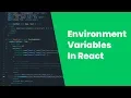 EP 001 - Setting up environment variables for your React project