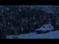 Download Lagu Relaxing Snow Falling and Wind Blowing Sounds in a Winter Landscape with an Old Cozy Mountain Cabin