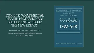 DSM 5 TR Update for Mental Health Professionals Abridged Version