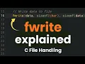 C fwrite Function Explained Writing Binary Files in C Programming Beginner Tutorial