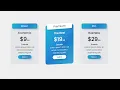 Responsive Price card Design Using Html Css