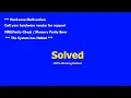 Fix Hardware Malfunction call your Hardware Vendor for Support NMI Parity Check Memory Parity Error