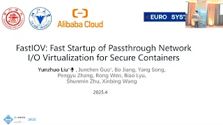 EUROSYS 25 FastIOV Fast Startup of Passthrough Network Virtualization for Secure Containers
