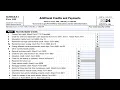 IRS Schedule 3 walkthrough Additional Credits Payments - 2024