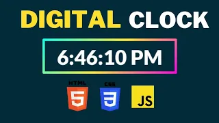 Digital Clock Using HTML CSS and JavaScript in Hindi Digital Clock Using JavaScript