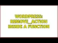 Wordpress Remove - action inside a function 2 Solutions