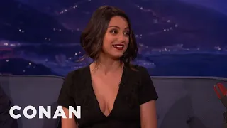 Mila Kunis Can t Deal With Her New Boobs CONAN on TBS