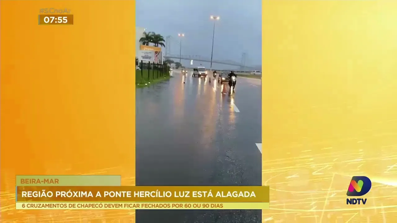 Fortes chuvas e ventos causam transtornos em Florianópolis