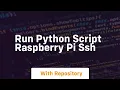 run python script raspberry pi ssh