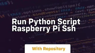 run python script raspberry pi ssh