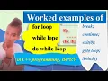 Examples of for loops and control statement in C programming