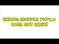 Ubuntu ERROR Module php7 0 does not exist 2 Solutions