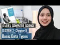 8 1 2 BASIC DATA TYPES Programming Chapter 8 Section 2 O Level Computer Science